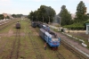 UZ NG TU2-179 at Haivoron with a load 3 rake after arrival with 6272 0405 Rudnytsia - Haivoron; meanwhile TU2-263 waits to depart with its 1 coach train as 6290 0800 Haivoron - Holovanivsk