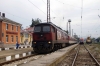 BDZ 07124 pauses at Pernik with MBV7669 0730 Sofia - Kulata leg of PTG's 2015 Greece Tour