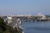 Ukraine, Kiev - views across the Dnieper River from the area around the Friendship of Nations Arch