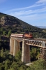 OSE MLW MX627 A466 performing a photo run-by at Gorgopotamos Bridge with 7519 1330 Volos - Athens leg of the PTG 2015 Greece Tour