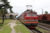 SR 10-695 waits departure from Natanebi with 11 0920 Ozurgeti - Tbilisi after running round its train