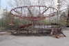 Ukraine, Chernobyl Tour with Solo East - Pripyat Amusement Park Paratrooper Ride & Ferris Wheel. Despite being built for the May Day celebrations of 1986 the park ironically only operated for one day, which happened to be 27th April 1986 (the day after the disaster commenced) in an attempt to take the Pripyat people's minds away from the disaster that was unfolding in their back garden!