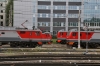 Moskva Kazansky, Russia - electrics stabled outside the station