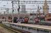 Moskva Kazansky, Russia (L-R) - EL20-024, ChS7-277 & EL20-023 wait to depart with services