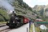 DFB steam loco HG2/3 #6 waits to depart Gletsch with 158 1515 Gletsch - Realp