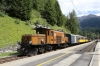 RhB Ge6/6I #414 stands at Bergun during a break with 2162 1425 Samedan - Landquart Summer Sunday Special