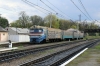 UZ ER2-349 EMU arrives into Khodoriv with 6084 1603 Stryi - Khodoriv