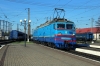 UZ VL10-1487 backs down at L'viv to work 41 1430 (P) Dnipropetrovsk - Truskavets; meanwhile VL80T-1159 shunts the motorail coach into the adjacent platform, having brought 41 into L'viv