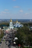Ukraine, Kiev - from St Sophia's Cathedral Bell Tower looking towards St Michael's Golden Domed Monastery (on Easter Monday!)