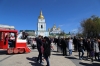 Ukraine, Kiev - locals celebrating Easter Monday outside St Michael's Golden Domed Monastery