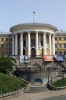 Ukraine, Kiev - off Independence Square is the International Center of Culture and Arts Federation of Trade Unions of Ukraine - below which is a shrine to those killed in the protests that took place in Independence Square from Nov 2013 to Feb 2014