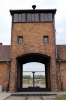 Poland, Auschwitz II - Birkenau - Main entrance gate, through which the railway spur wasn't built until the Spring of 1944