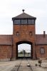 Poland, Auschwitz II - Birkenau - Main entrance gate, through which the railway spur wasn't built until the Spring of 1944