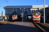 Minsk Pas. - Left, BCh ChS4T-544 with 658B 2029 (P) Brest - Vitebsk & right, BCh ChS4T-601 with 360 1933 (P) Kaliningrad Pas. - Adler