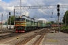 BCh 2M62-0973A/B run through Hrodna, towards Poland, with a freight