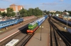 BCh ChME3T-7092 arrives into Mogilev 1 with a breakdwon crane while TGM4A-2734 heads out of town and 2M62U-0258B waits to depart with 776B 1906 Mogilev 1 - Kommunary; a train usually worked by a 2-car A/C Pesa DMU