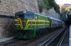 SEC Naval built Alco DL500S 321048, now owned by bus company ALSA, stands at Madrid Principe Pio with the stock to form the newly started Tren de Filipe II - 39156 1020 Principe Pio - El Escorial