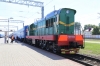 BCh ChME3-4168 at Zlobin having shunted the through Minsk - Chisinau coaches from 100B Minsk - Novooleksiyivka to 061B St Petersburg - Chisinau