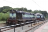 KJM WDG3A 14796 & KJM WDM3D 11519 stabled at Bangalore Cantt in the back platform