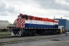 Mohawk Adirondack & Northern shed at Utica - MLW M420W #2042