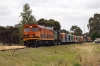 GWA Goodwin/MLW DL500G 700 Class, 704 leads Goodwin Alco DL531 830 Class, 841, through Kalbeeba on the outskirts of Gawler with "The Stonie" from Penrice Soda Holdings to Osborne