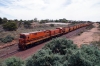 GWA MKA G14M, 1300 Class, 1301 & Clyde GM G18B, CK Class, CK4 approach Whyalla with a loaded train from Iron Baron