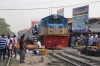 BR MEI15 2935 arrives into Biman Bandar with a train from Dhaka Kamlapur