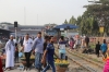 BR MEI15 2914 waits to depart Biman Bandar with a train for Dhaka Kamlapur