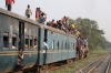 BR MEI15 2914 departs Biman Bandar with a train for Dhaka Kamlapur