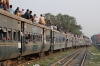 BR MEI15 2914 departs Biman Bandar with a train for Dhaka Kamlapur