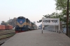 BR BED30 6511 waits to depart Noapara with 761 1600 Khulna - Rajshahi