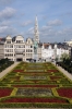 Brussels - Looking over Mont des Arts towards Grand Place where the Hotel de Ville (City Hall) dominates the skyline