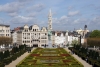 Brussels - Looking over Mont des Arts towards Grand Place where the Hotel de Ville (City Hall) dominates the skyline