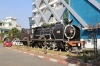 Steam Loco plinthed at Phnom Penh station