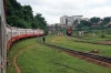 CamRail Bombardier MX620 CC2205 leads 192 1915 (P) N'gaoundere - Yaounde on the approach to Yaounde; due to a storm in N'gaoundere the previous night 192 arrived 5h50m late into Yaounde! Bombardier MX620 CC2207 shunts onto shed as the train runs by