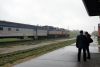 VIA Rail's F40's 6413/6421 pause, waiting time, at Dauphin, with 693 1205 Winnipeg Union - Churchill