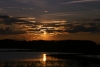 Views from the dome car on board VIA Rail's 693 1205 Winnipeg Union - Churchill - Sunset just north of Canora, Canada