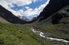 Cajon de Maipo, Andes, Chile - El Morado Natural Monument during a 2h30m hike up to the El Morado hanging glacier