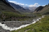 Cajon de Maipo, Andes, Chile - El Morado Natural Monument during a 2h30m hike up to the El Morado hanging glacier