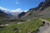 Cajon de Maipo, Andes, Chile - El Morado Natural Monument during a 2h30m hike up to the El Morado hanging glacier