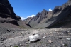 Cajon de Maipo, Andes, Chile - El Morado Natural Monument during a 2h30m hike up to the El Morado hanging glacier