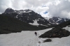 Cajon de Maipo, Andes, Chile - El Morado Natural Monument during a 2h30m hike up to the El Morado hanging glacier