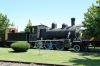 Temuco, Chile - Pablo Neruda Railway Museum, #532 - 2-6-0 North British Scotland, 1908 - is outside in the main gardens, hidden amongst trees