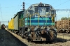 Temuco, Chile - FEPASA GE U5B 5110 stabled in the yard adjacent to the station with a freight