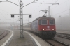 SBB Cargo 421394 waits to depart Lindau Hbf with EC196 0714 Munchen Hbf - Zurich Hbf