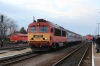 MAV 418331 with the stock to form R9713 1550 Tapolca - Szekesfehervar; meanwhile, MAV Nostalgia's M61-017 is positioned on it's train and would be the ETH loco on the return Vulcan Fast Charter - 13925 1647 Tapolca - Kelenfold (via the shouth shore)