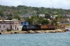 FCC MLW MX624 52436 returns a train from Matanzas Docks as it skirts round the bay towards the town of Matanzas