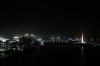 North Korea, Pyongyang - view from our 37th floor room of the Yanggakdo Hotel looking towards the Tower of Juche Idea