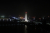 North Korea, Pyongyang - view from our 37th floor room of the Yanggakdo Hotel looking towards the Tower of Juche Idea