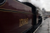 LMS steam loco 13065 at Rawtenstall after arriving with the outward leg of the 1110 Bury - Rawtenstall - Bury Santa Special; it was assisted in rear by 31466